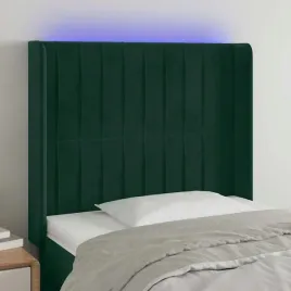 vidaxl-zaglowek-do-lozka-z-led-ciemnozielony-93x16x118-128-cm-aksamit