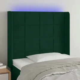 vidaxl-zaglowek-do-lozka-z-led-ciemnozielony-93x16x118-128-cm-aksamit