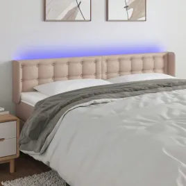vidaxl-zaglowek-do-lozka-z-led-cappuccino-163x16x78-88-cm-ekoskora