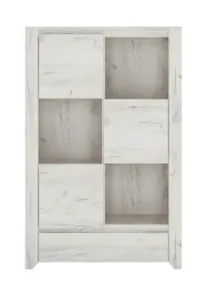 komoda-angel-t-31-meble-wojcik-84-x-40-x-131cm-dab-bialy-mat-wysoka-polki