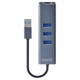 3-portowy-hub-usb-a-3-1-gen-1-z-adapterem-rj-45-gigabit-ethernet-savio-ak-58