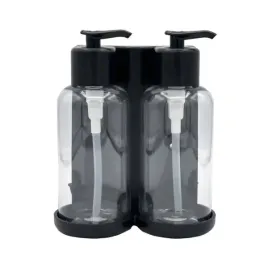 podwojny-uchwyt-z-butelka-300-ml-i-pompka-czarny