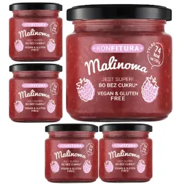 devaldano-konfitura-malinowa-dzem-przetwor-maliny-malina-bez-cukru-190g-x5