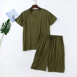 lekka-dzianinowa-pizama-meska-rozmiar-xxl-bawelniana-zielona