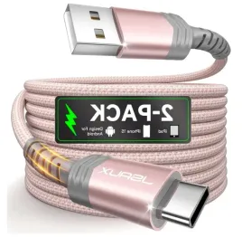 kabel-usb-c-do-ladowania-2-pak-rozowy-pleciony-jsaux-2m