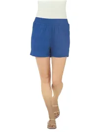 spodenki-damskie-muslinowe-rozmiar-xl-cleve-niebieskie-100percent-bawelny