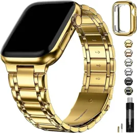 pasek-do-zegarka-watch-42-44-45-mm-zloty-22mm-ze-stali-nierdzewnej