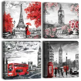 obrazy-na-plotnie-4-sztui-30x30-cm-big-ben-wieza-eiffla-obrazy-dekoracyjne