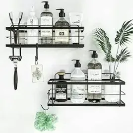 kincmax-polka-prysznicowa-2-szt-czarna-organizer-lazienkowy-loft