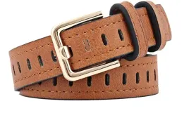 pasek-damski-brazowy-camel-103-cm-klamra-zlota-bez-igly-retro-vintage