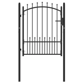 vidaxl-brama-ogrodzeniowa-z-kolcami-z-blokada-czarny-100-x-125-cm