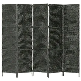 vidaxl-5-panelowy-parawan-pokojowy-czarny-193x160-cm-hiacynt-wodny