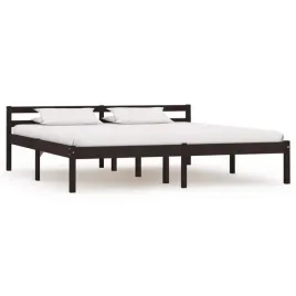 vidaxl-rama-lozka-ciemnobrazowa-lite-drewno-sosnowe-160-x-200-cm
