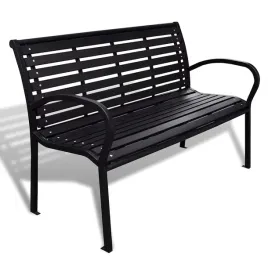 vidaxl-lawka-ogrodowa-125-cm-stal-i-wpc-czarna