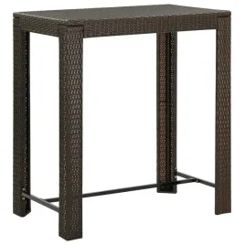 vidaxl-ogrodowy-stolik-barowy-brazowy-100x605x1105-cm-polirattan
