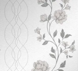 tapeta-biala-kwiaty-szare-elegancka-brokat-flizel