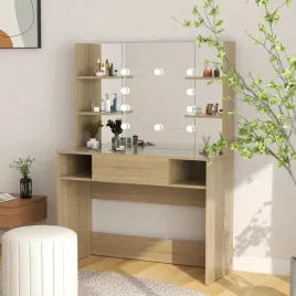 vidaxl-stolik-do-makijazu-z-led-100x40x135-cm-mdf-kolor-debowy