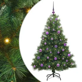 stozkowa-choinka-dekoracyjna-z-lampkami-led-150-cm-zielona-z-zasilaniem