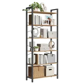 regal-loft-na-ksiazki-6-polek-industrialny-metal-drewno
