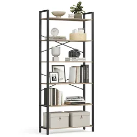 regal-loft-industrialny-na-ksiazki-6-polek-metal-drewno
