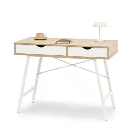 biurko-scandi-100cm-pod-laptopa-falun-sonoma-biale-z-2-szufladami