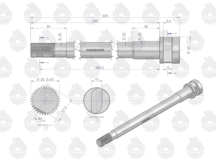 walek-hamulca-prawy-c-330-oryginal-ursus-stan-nowy-producent-czesci-ursus