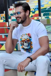 biala-koszulka-meska-t-shirt-wzor-m