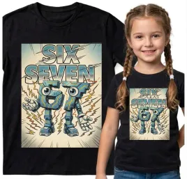 dziecieca-koszulka-czarna-128-t-shirt-six-seven-67-viral-tiktok-brainrot