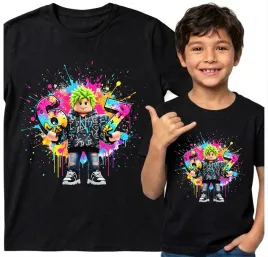 dziecieca-koszulka-czarna-116-t-shirt-roblox-six-seven-brainrot-tiktok