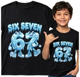 dziecieca-koszulka-czarna-116-t-shirt-six-seven-67-viral-tiktok-brainrot