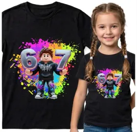 dziecieca-koszulka-czarna-134-t-shirt-roblox-six-seven-brainrot-tiktok