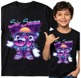 dziecieca-koszulka-czarna-116-t-shirt-six-seven-67-viral-tiktok-brainrot