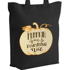 torba-bawelniana-czarna-na-zakupy-jesienne-wzory-pumpkin-spice