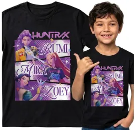 dziecieca-koszulka-czarna-122-t-shirt-kpop-demon-hunters-huntrix-saja-boys
