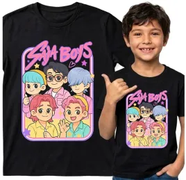 dziecieca-koszulka-czarna-116-t-shirt-kpop-demon-hunters-huntrix-saja-boys