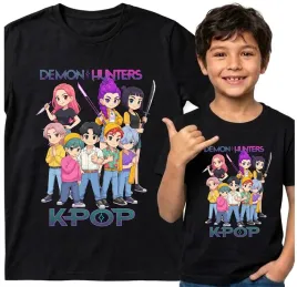 dziecieca-koszulka-czarna-116-t-shirt-kpop-demon-hunters-huntrix-saja-boys