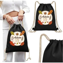 plecak-worek-szkolny-na-buty-wf-czarny-jesienne-wzory-pumpkin-spice