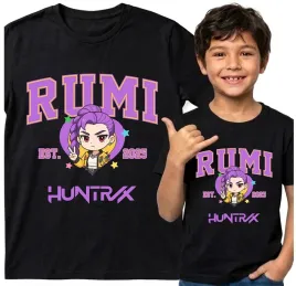 dziecieca-koszulka-czarna-134-t-shirt-kpop-demon-hunters-huntrix-saja-boys
