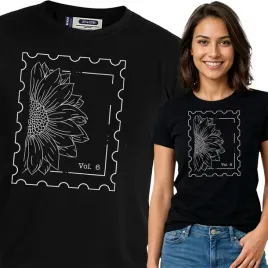 koszulka-damska-czarny-bawelna-t-shirt-xxl-nadruk-kwiatowe-wzory-motywy