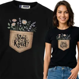 koszulka-damska-czarny-bawelna-t-shirt-m-nadruk-kwiatowe-wzory-motywy