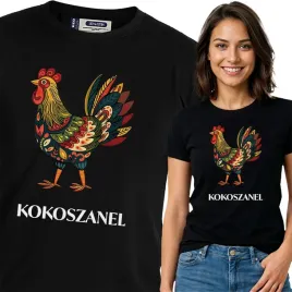 koszulka-damska-czarny-bawelna-t-shirt-xl-nadruk-kokoszanel