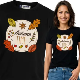 koszulka-damska-czarny-bawelna-t-shirt-xl-nadruk-jesienne-wzory-pumpkin