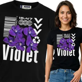 koszulka-damska-czarny-bawelna-t-shirt-s-nadruk-wzory-kwiaty-top