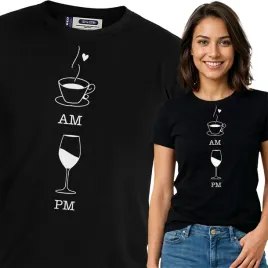 koszulka-damska-czarny-bawelna-t-shirt-xl-nadruk-kawa-piwo-kawa-wino