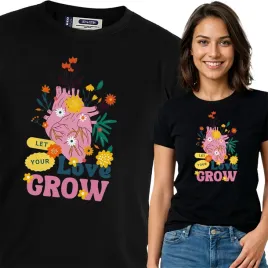 koszulka-damska-czarny-bawelna-t-shirt-l-nadruk-wzory-kwiaty-top