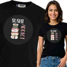 koszulka-damska-czarna-bawelna-t-shirt-xxl-nadruk-sushi