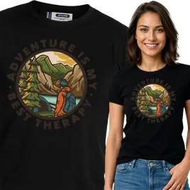 koszulka-damska-czarna-bawelna-t-shirt-m-nadruk-gory-kamping