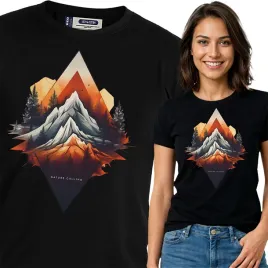 koszulka-damska-czarna-bawelna-t-shirt-s-nadruk-gory-kamping