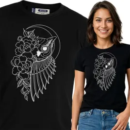 koszulka-damska-czarna-bawelna-t-shirt-m-nadruk-wzory-boho