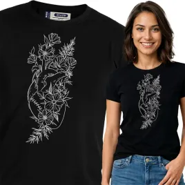 koszulka-damska-czarna-bawelna-t-shirt-m-nadruk-wzory-boho